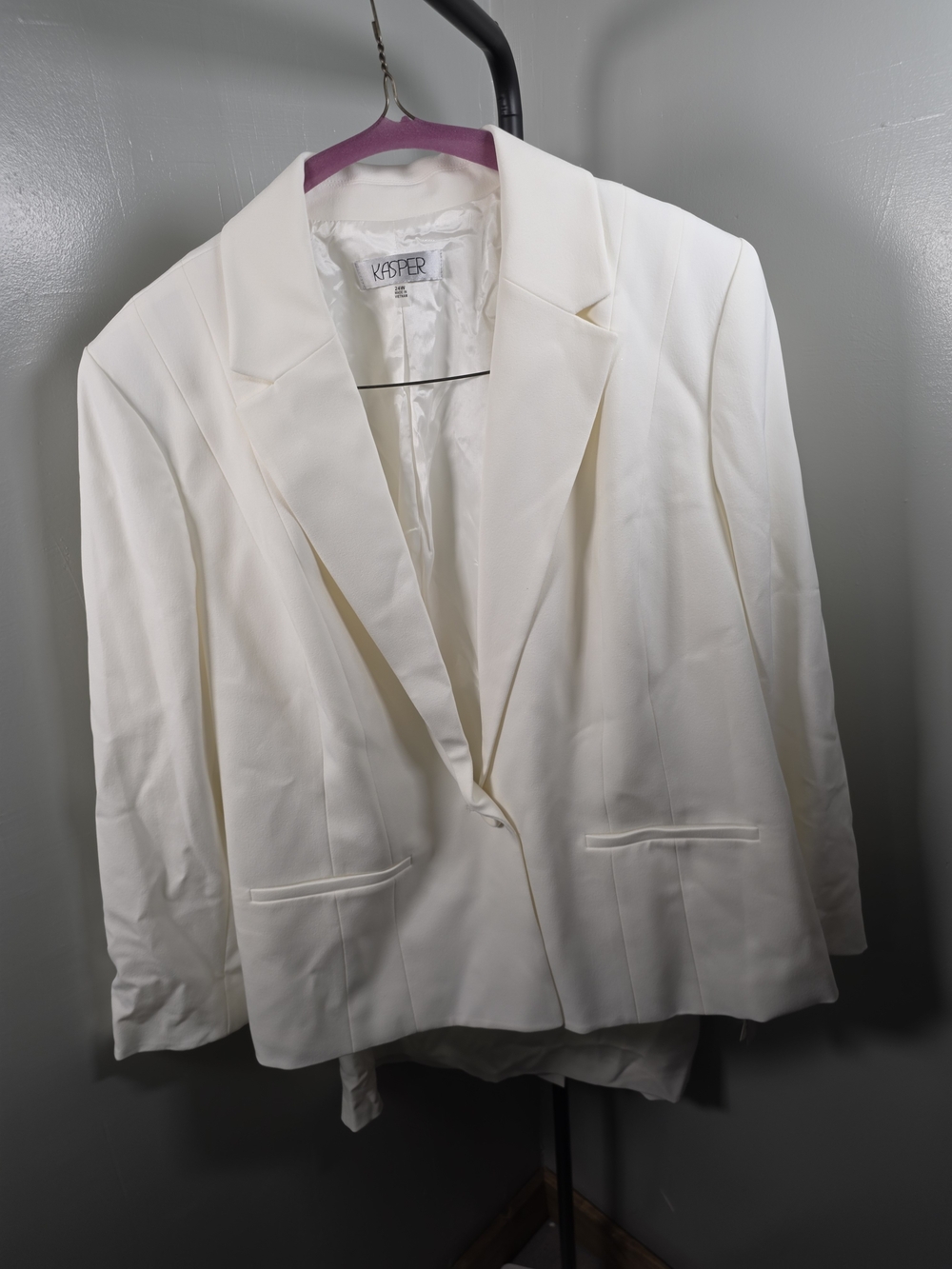Kasper Women's Cream Single-Button Blazer & Skirt SET